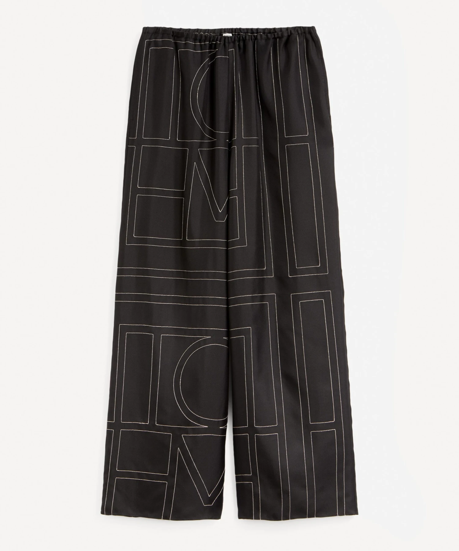 Toteme Monogram Silk Pyjama Trousers 1 Toteme Monogram Silk Pyjama Trousers