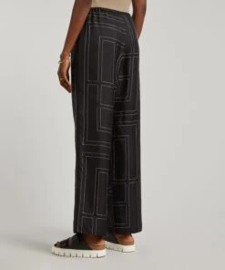 Toteme Monogram Silk Pyjama Trousers 8 Toteme Monogram Silk Pyjama Trousers -Farm Rio || Liberty || Paloma Wool Shop 000732920 R406973006 4