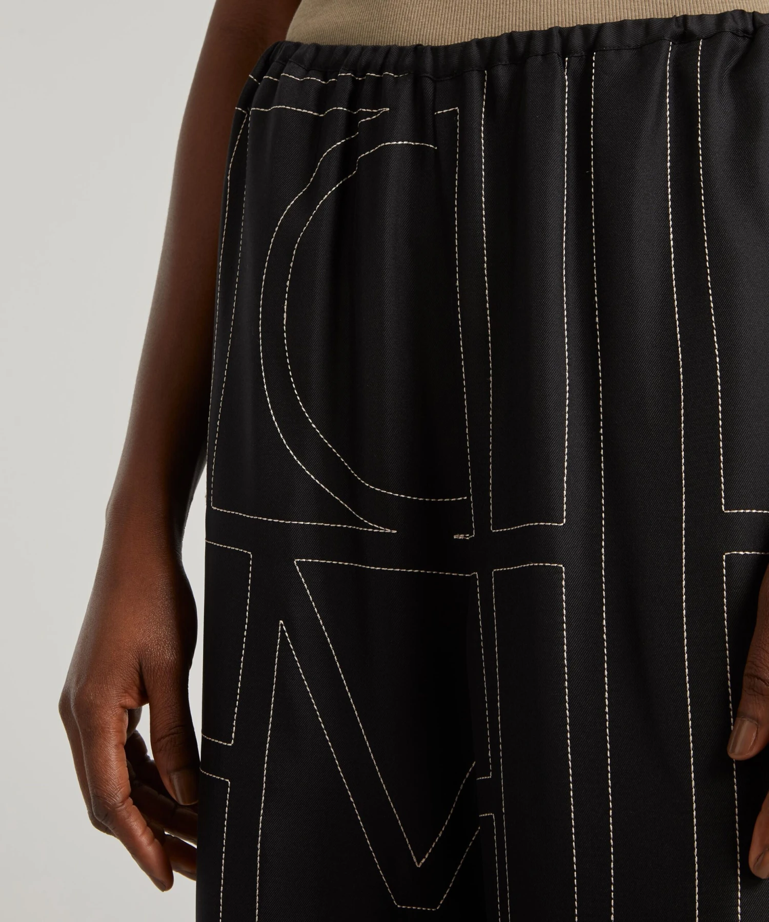 Toteme Monogram Silk Pyjama Trousers 5 Toteme Monogram Silk Pyjama Trousers - Image 5