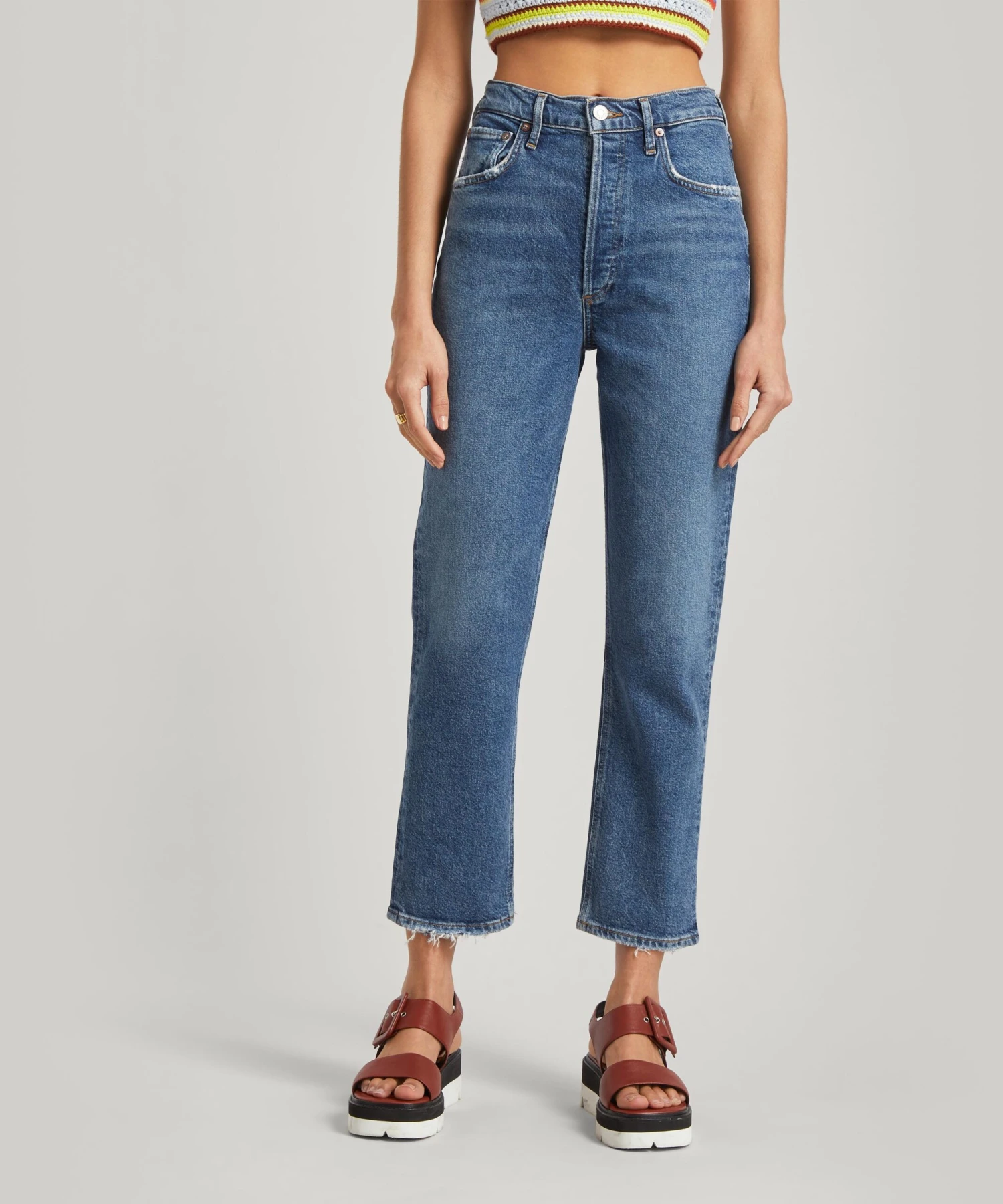 AGOLDE Riley High-Rise Straight Crop Jeans 2 AGOLDE Riley High-Rise Straight Crop Jeans - Image 2