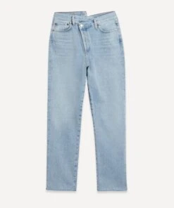 AGOLDE CrissCriss Cross Straight Mid-Rise Jeans