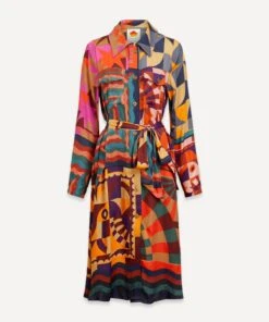 Farm Rio Graphic Scarves Shirtdress