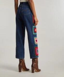Farm Rio Crochet Squares Denim Jeans 8 Farm Rio Crochet Squares Denim Jeans -Farm Rio || Liberty || Paloma Wool Shop 000769809 R487564006 4