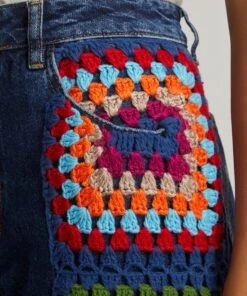 Farm Rio Crochet Squares Denim Jeans 9 Farm Rio Crochet Squares Denim Jeans -Farm Rio || Liberty || Paloma Wool Shop 000769809 R487564006 5