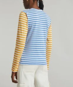 Long-Sleeve Bi-Colour Stripe T-Shirt 9 Long-Sleeve Bi-Colour Stripe T-Shirt -Farm Rio || Liberty || Paloma Wool Shop 000775994 R500921006 5