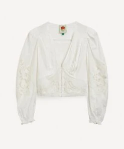 Farm Rio Off-White Lace Blouse