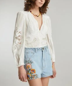 Farm Rio Off-White Lace Blouse -Farm Rio || Liberty || Paloma Wool Shop 000778445 R506792006 3