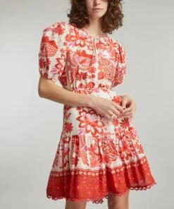 Farm Rio Off-White Rio Tiles Mini-Dress -Farm Rio || Liberty || Paloma Wool Shop 000778452 R506827006 3