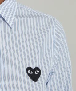 Striped Black Heart Appliquéd Shirt -Farm Rio || Liberty || Paloma Wool Shop 000779117 R508034006 5