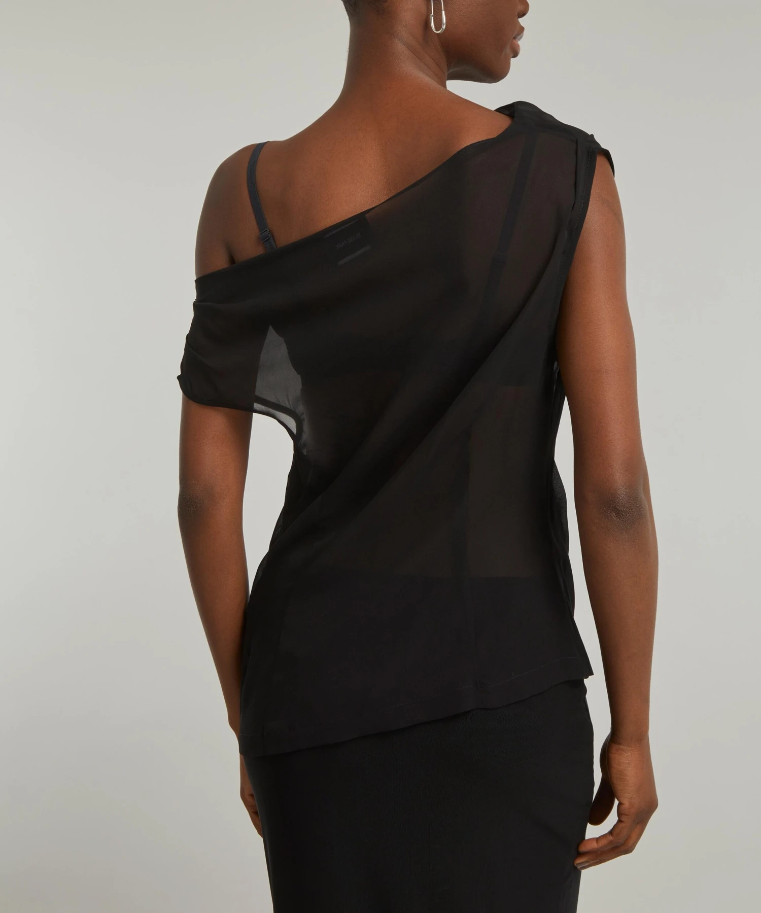 Silk Georgette Off The Shoulder Top 4 Silk Georgette Off The Shoulder Top - Image 4