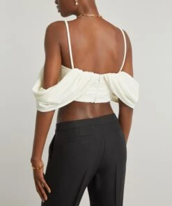 Velvet Drape Detail Crop Top -Farm Rio || Liberty || Paloma Wool Shop 000779616 R509404006 4