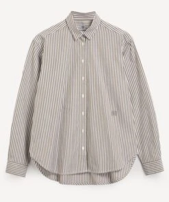 Toteme Signature Striped Taupe Shirt