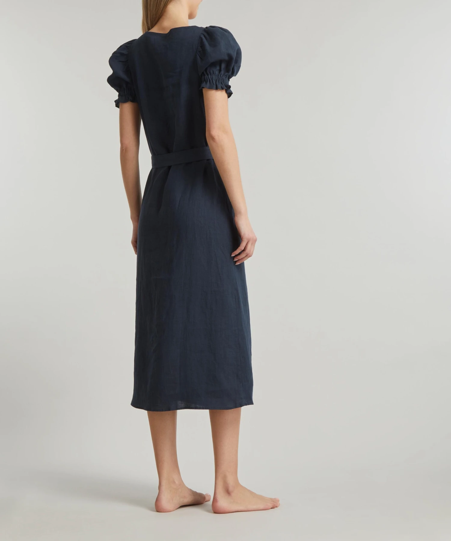 Brigitte Navy Linen Dress 4 Brigitte Navy Linen Dress - Image 4