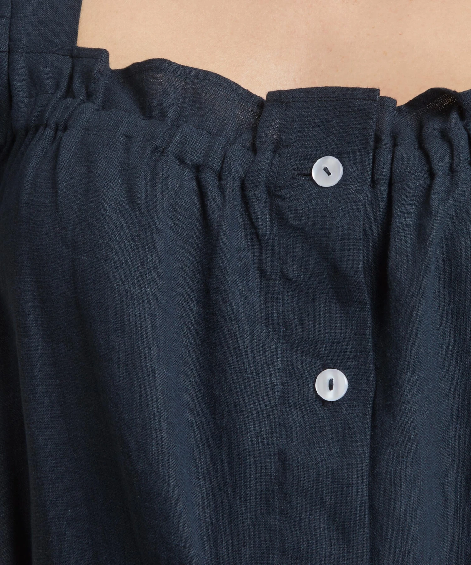 Brigitte Navy Linen Dress 5 Brigitte Navy Linen Dress - Image 5