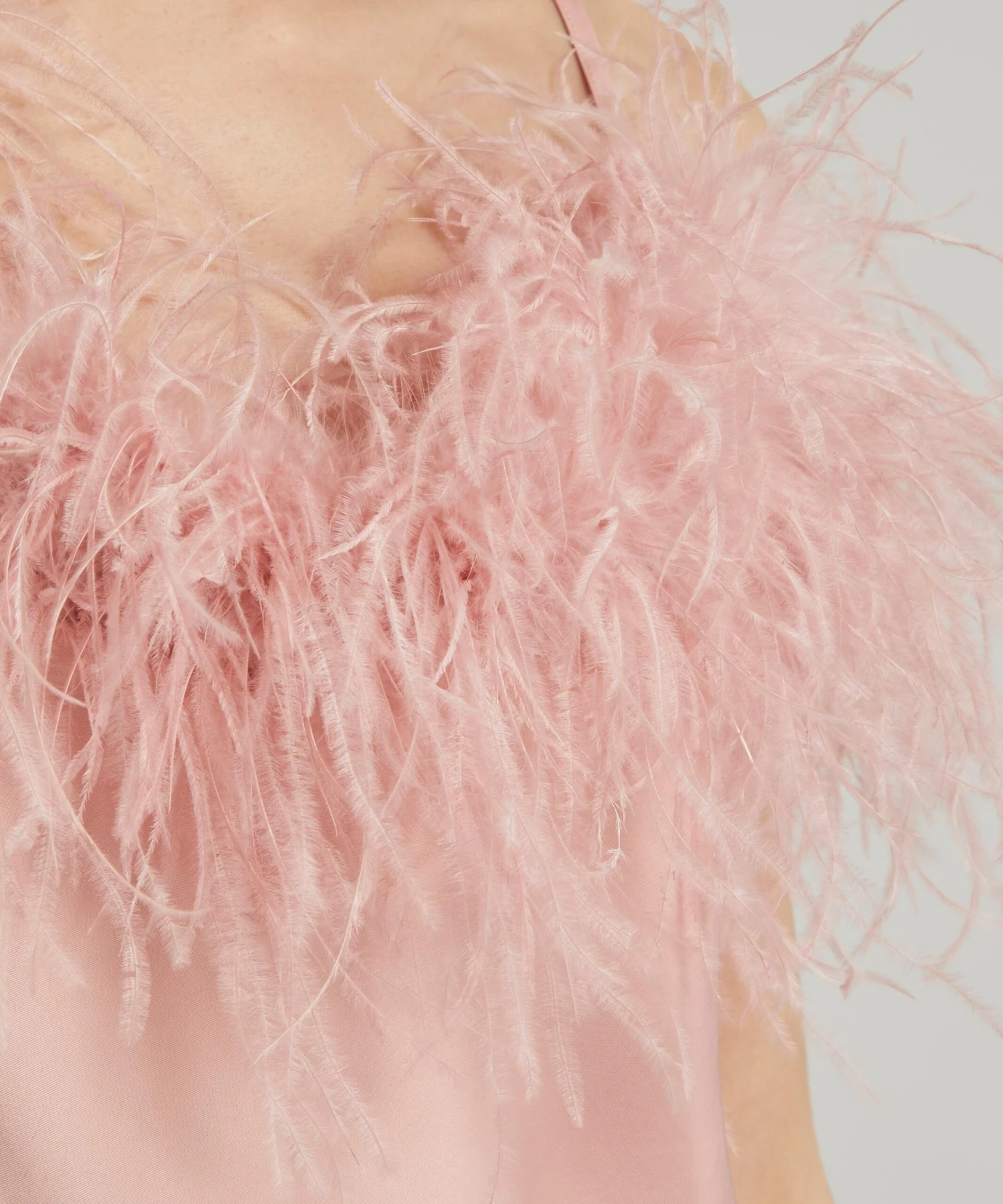 Boheme Dust Pink Feathered Slip Dress 5 Boheme Dust Pink Feathered Slip Dress - Image 5