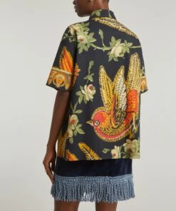 Etro Bird Print Short-Sleeve Shirt 8 Etro Bird Print Short-Sleeve Shirt -Farm Rio || Liberty || Paloma Wool Shop 000780188 R510763006 4