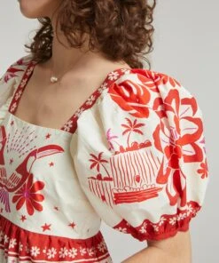 Farm Rio Off-White Rio Tiles Midi-Dress 9 Farm Rio Off-White Rio Tiles Midi-Dress -Farm Rio || Liberty || Paloma Wool Shop 000780617 R511940006 5