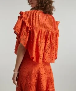 Farm Rio Orange Palm Tree Richelieu Blouse -Farm Rio || Liberty || Paloma Wool Shop 000780621 R511960006 4