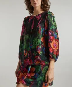 Farm Rio Black Blooming Garden Blouse -Farm Rio || Liberty || Paloma Wool Shop 000780623 R511970006 3