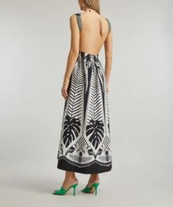 Farm Rio Macaw Elegance Black Maxi-Dress -Farm Rio || Liberty || Paloma Wool Shop 000780632 R512015006 4