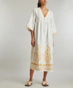 Feathers Embroidered Midi-Tunic -Farm Rio || Liberty || Paloma Wool Shop 000780675 R512074006 3