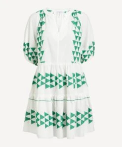 Arrows Embroidered Short Dress