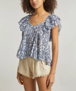 Madrana Floral-Printed Cotton Top 7 Madrana Floral-Printed Cotton Top -Farm Rio || Liberty || Paloma Wool Shop 000780744 R512293006 3