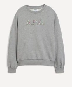 A.P.C. Floral Tana Lawn Cotton Liberty Print Logo Sweatshirt