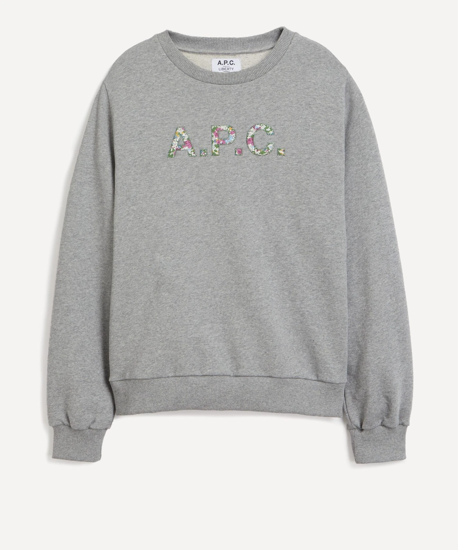 A.P.C. Floral Tana Lawn Cotton Liberty Print Logo Sweatshirt 1 A.P.C. Floral Tana Lawn Cotton Liberty Print Logo Sweatshirt