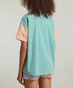 Chris Button-Up Mixed-Stripe Shirt -Farm Rio || Liberty || Paloma Wool Shop 000781422 R513247006 4