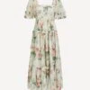 Needle & Thread Harlequin Rose Chiffon Smocked Ankle Gown