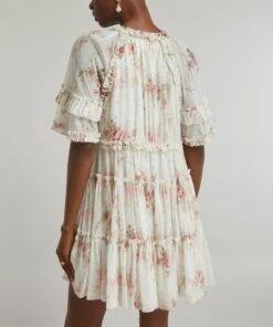 Needle & Thread Trailing Blooms Dora Chiffon Micro Mini-Dress -Farm Rio || Liberty || Paloma Wool Shop 000782296 R514342006 4