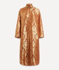 Jacquard Orange Anais Dress