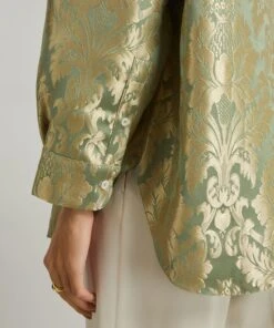 Jacquard Green Kenedy Shirt -Farm Rio || Liberty || Paloma Wool Shop 000782536 R514687006 5