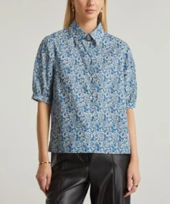 Liberty Emma And Georgina Tana Lawn™ Cotton Puff Sleeve Shirt -Farm Rio || Liberty || Paloma Wool Shop 000783532 R516256006 3