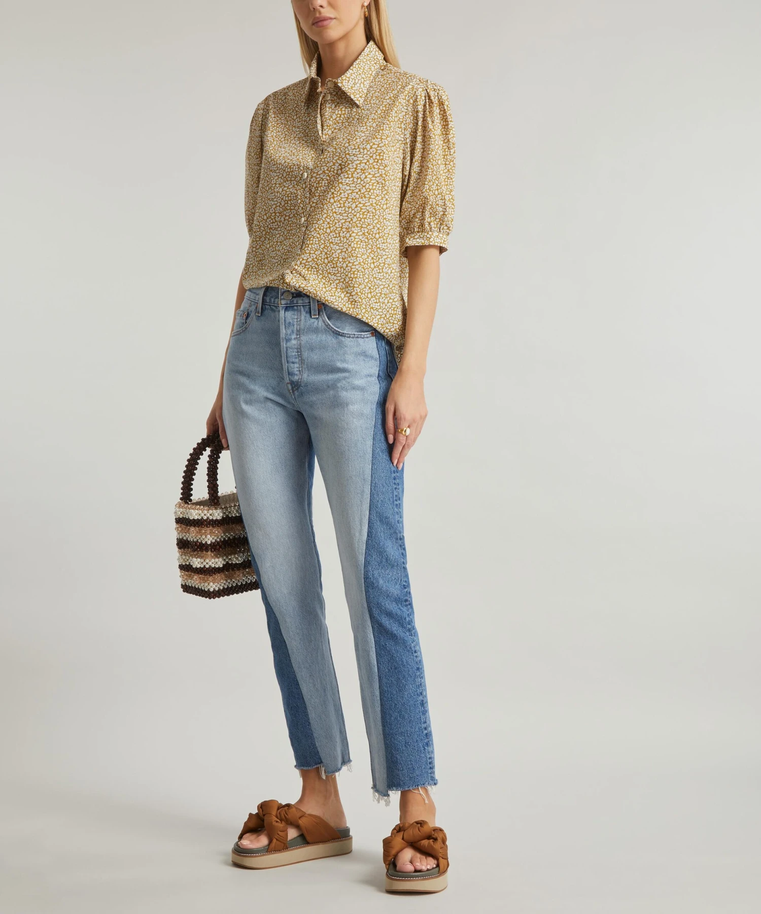 Liberty Feather Meadow Tana Lawn™ Cotton Puff Sleeve Shirt 2 Liberty Feather Meadow Tana Lawn™ Cotton Puff Sleeve Shirt - Image 2