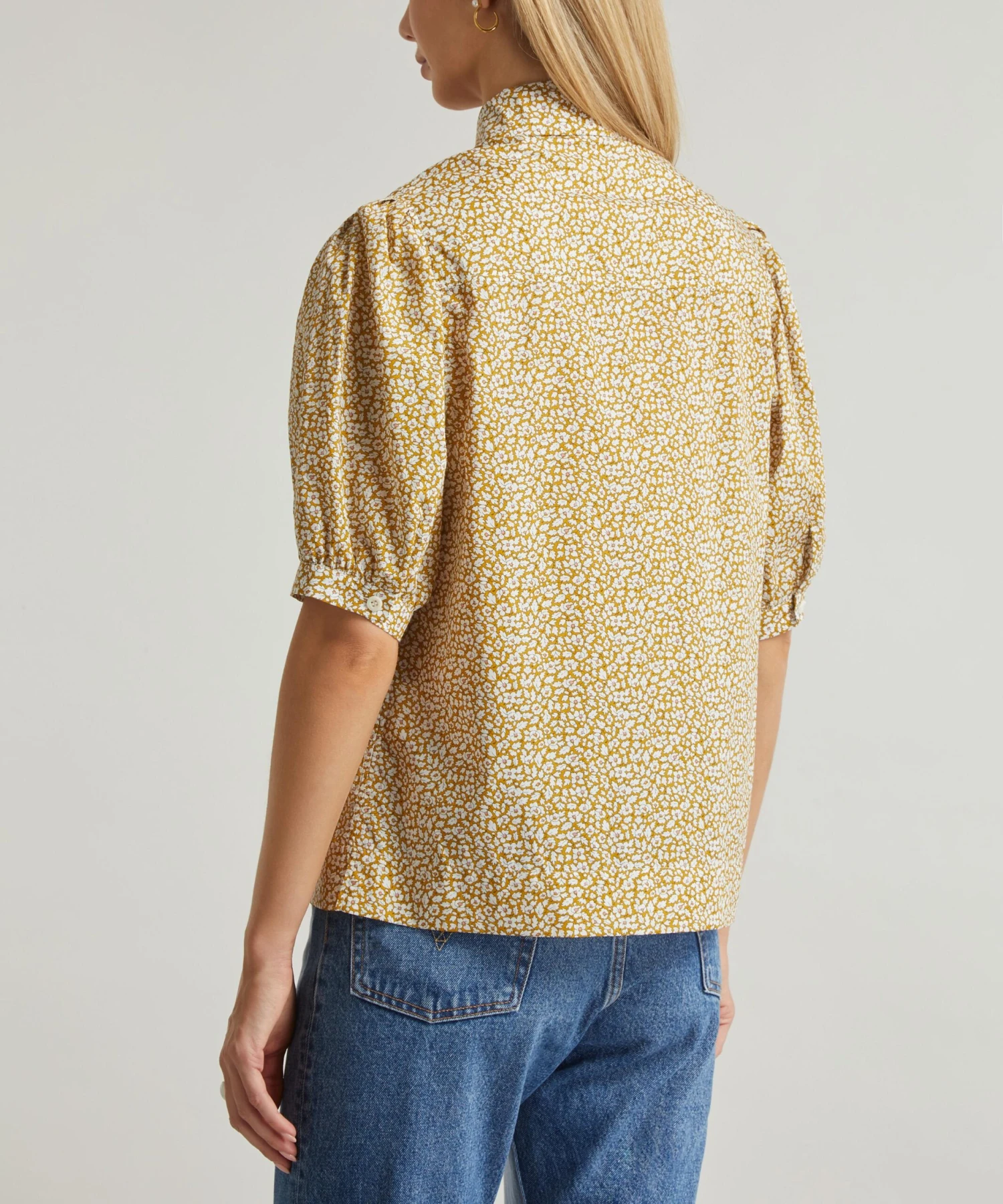 Liberty Feather Meadow Tana Lawn™ Cotton Puff Sleeve Shirt 4 Liberty Feather Meadow Tana Lawn™ Cotton Puff Sleeve Shirt - Image 4