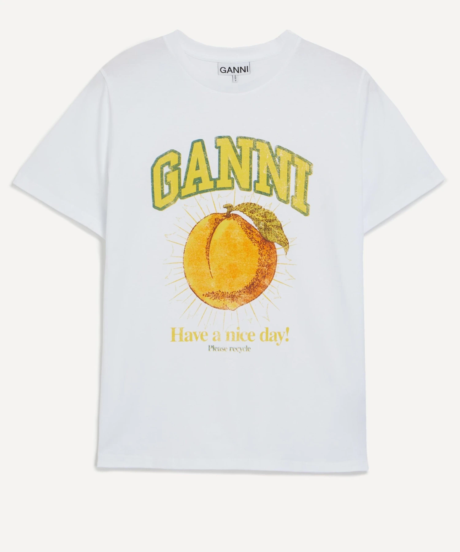 Ganni Relaxed Peach T-Shirt 1 Ganni Relaxed Peach T-Shirt
