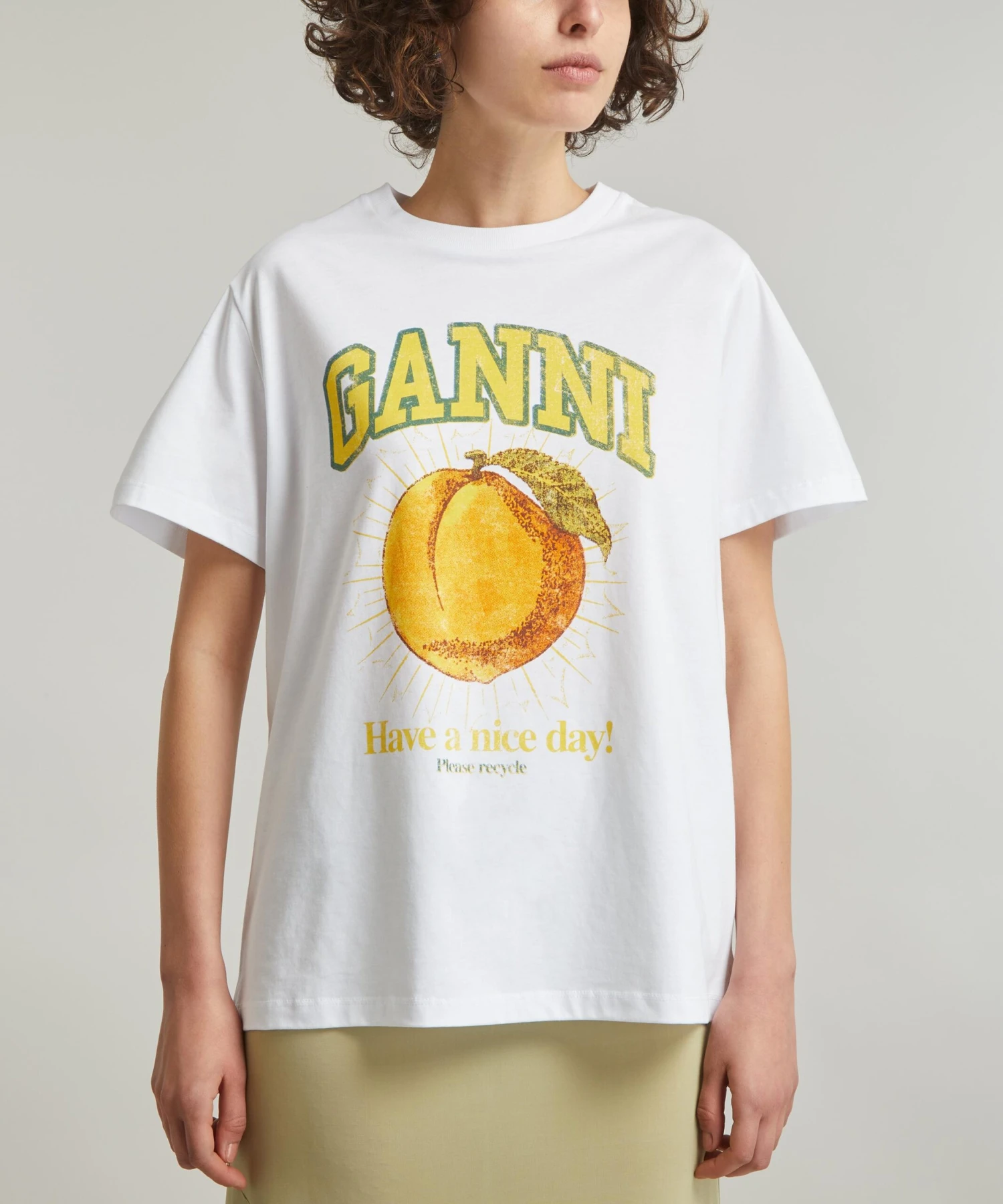 Ganni Relaxed Peach T-Shirt 3 Ganni Relaxed Peach T-Shirt - Image 3