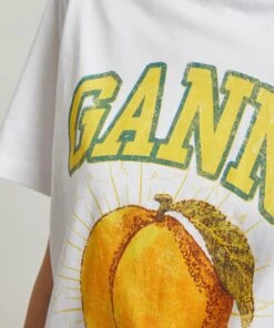 Ganni Relaxed Peach T-Shirt 9 Ganni Relaxed Peach T-Shirt -Farm Rio || Liberty || Paloma Wool Shop 000783957 R517076006 5