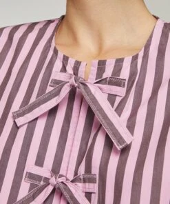 Ganni Striped Cotton Peplum Blouse -Farm Rio || Liberty || Paloma Wool Shop 000783984 R517239006 5