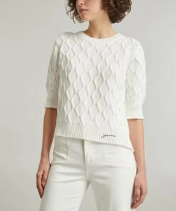 Ganni Cotton Cable Open-Back Top -Farm Rio || Liberty || Paloma Wool Shop 000783988 R517263006 3