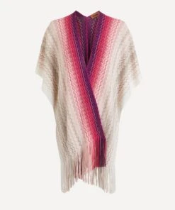 Missoni Pink Ombré Zig-Zag Woven Cape