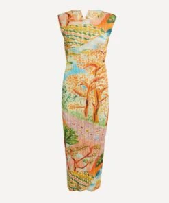 PROMENADE Pleated Midi-Dress