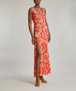 RIXO Moniq Fontainhas Floral Coral Dress 7 RIXO Moniq Fontainhas Floral Coral Dress -Farm Rio || Liberty || Paloma Wool Shop 000784909 R519460006 3