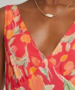 RIXO Moniq Fontainhas Floral Coral Dress 9 RIXO Moniq Fontainhas Floral Coral Dress -Farm Rio || Liberty || Paloma Wool Shop 000784909 R519460006 5