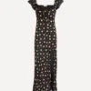 RIXO Amala Black Sun Petal Dress