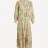 RIXO Georgina Paisley Green Dress