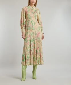 RIXO Georgina Paisley Green Dress -Farm Rio || Liberty || Paloma Wool Shop 000784912 R519482006 3