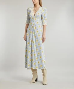 RIXO Simone Wavey Sun Ivory Dress -Farm Rio || Liberty || Paloma Wool Shop 000784918 R519525006 3